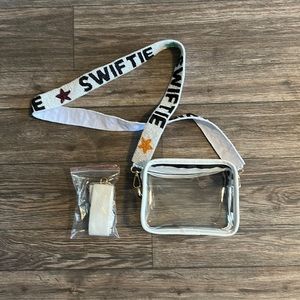 Taylor Swift Stadium Friendly Clear Bag Comes With Plain White Strap Too!